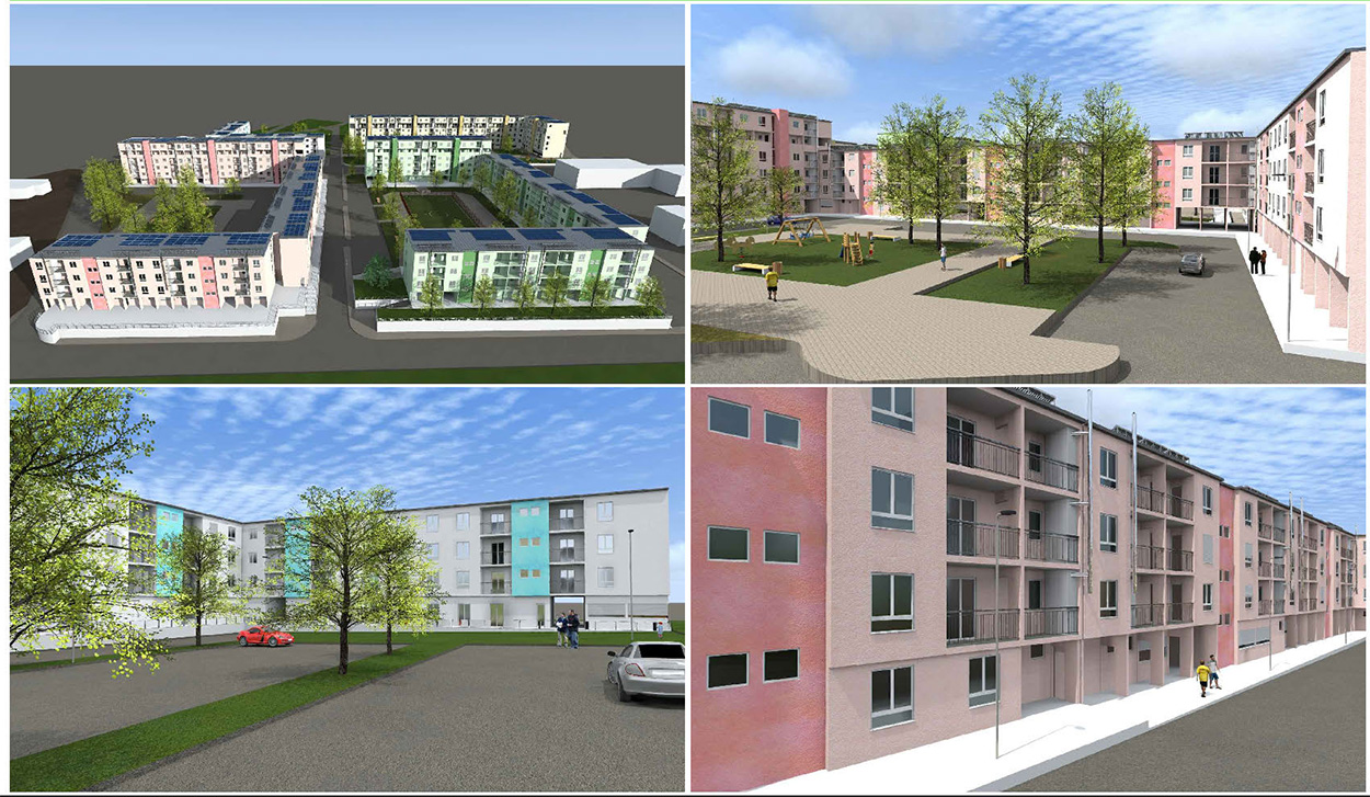 rendering progetto edifici volla