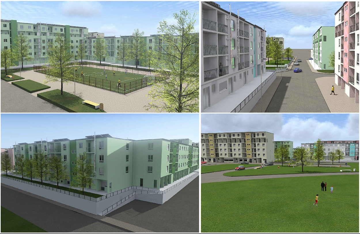 rendering progetto edifici volla